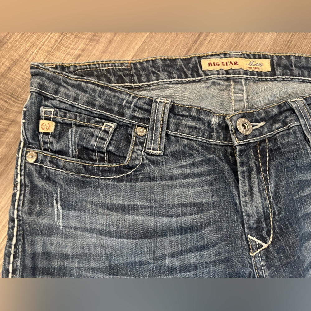 Preloved Big Star Maddie Cropped Jeans Size 34 - Picture 4 of 8